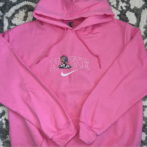 Gildan Shirts Nike Charlie Brown Hot Pink Hoodie Poshmark